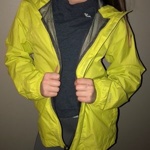The North Face Yellow-green raincoat
